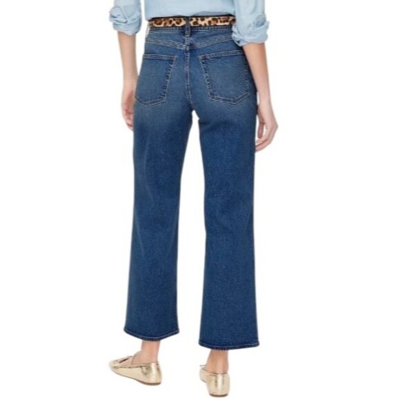 J.Crew Wide Leg Crop Jeans Blue Size 26 - Picture 11 of 15